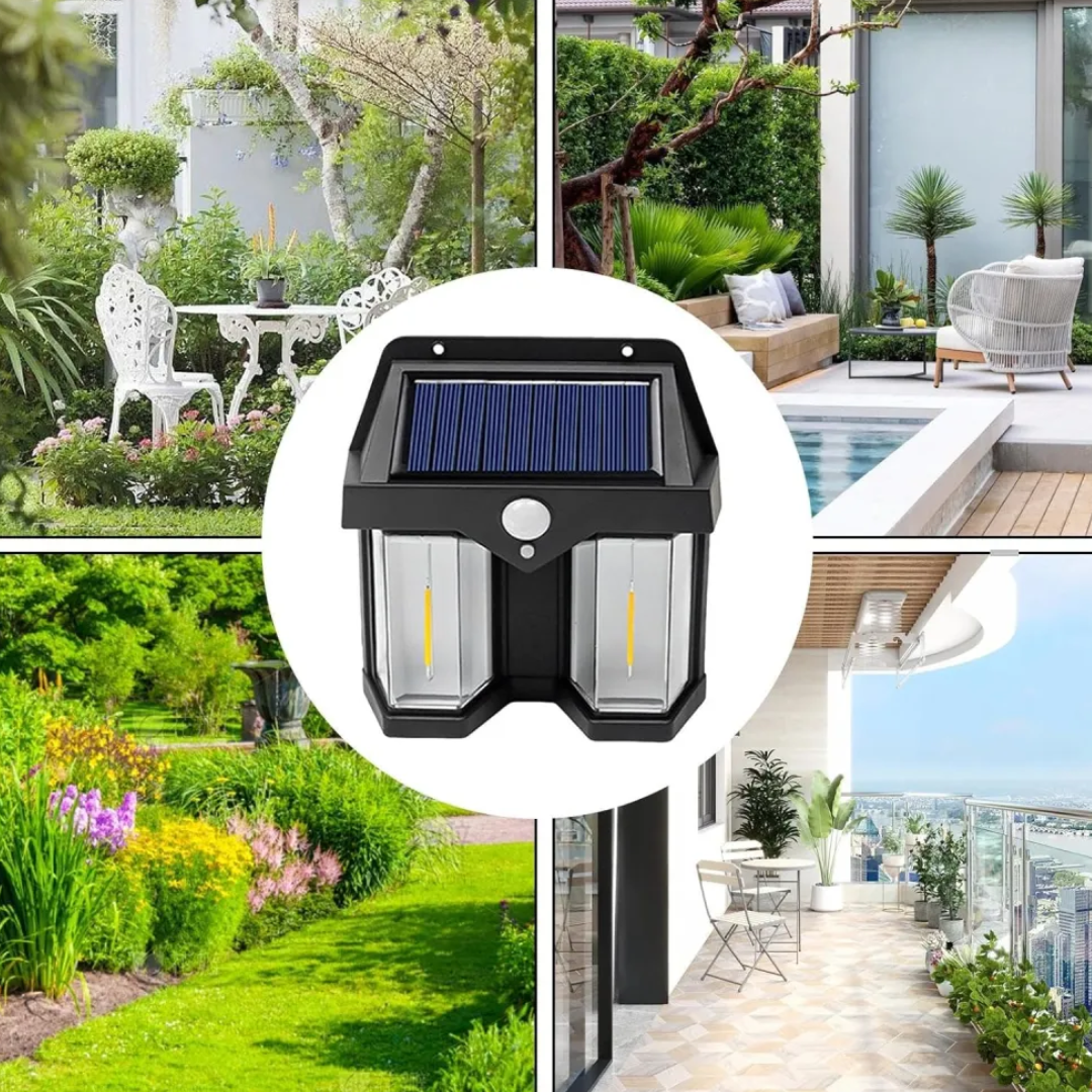 Lampe Solaire LED Extérieure à 2 Ampoules – Design HexaGuard™