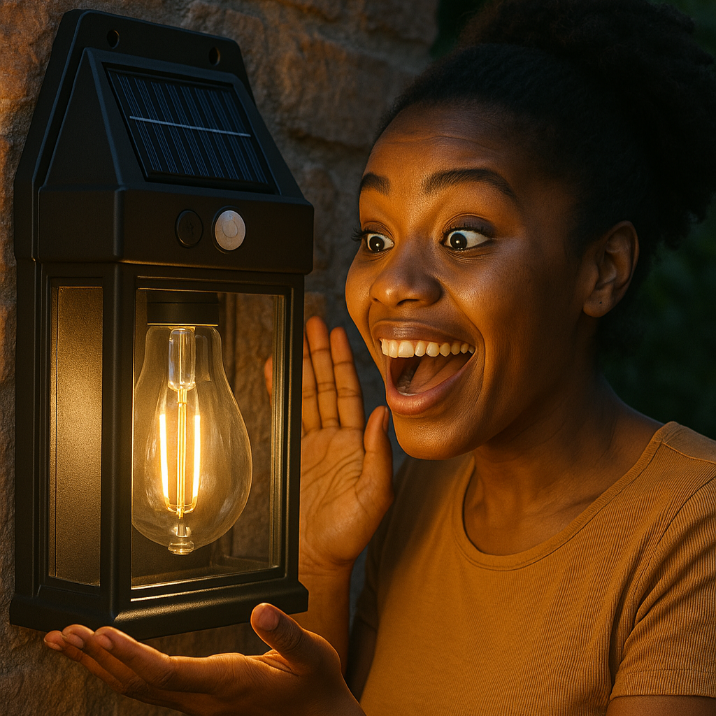 Lampe Solaire LED avec Détecteur de Mouvement