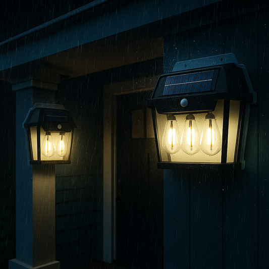 Lampe Solaire Murale Triples Ampoules LED – Éclairez plus grand, plus fort, plus loin !