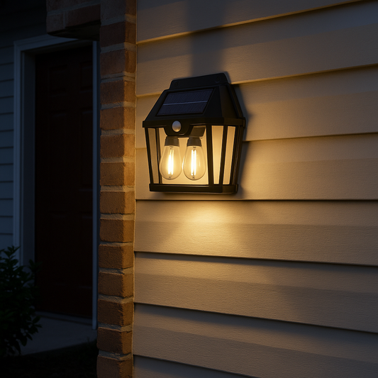 Lampe Solaire Murale Double Ampoules LED – Éclairez votre maison, sans électricité !